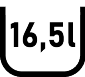 Capacità 16,5 litri