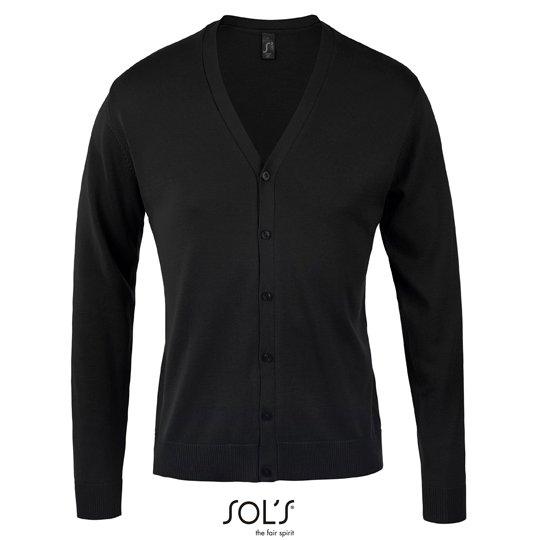 (90011) Men´s Golden V-Neck Knitted Cardigan