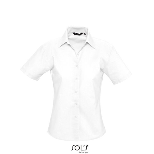 (16030) Women´s Oxford-Blouse Elite Short Sleeve [L610]