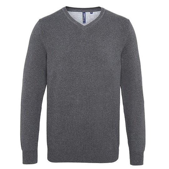 Men´s Cotton Blend V Neck Sweater [AQ042]