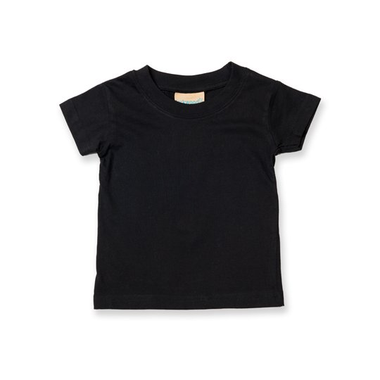 [1000127909] Baby-Kids Crew Neck T-Shirt [LW020] (0/6 months, Black)
