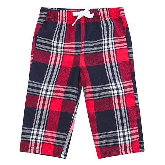 [1000288550] Baby Tartan Trousers [LW083] (0/6 months, Red-Navy Check)