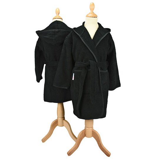 [1000204358] (021.50) Boyzz&Girlzz® Hooded Bathrobe [AR021] (116/128, Black / Black)