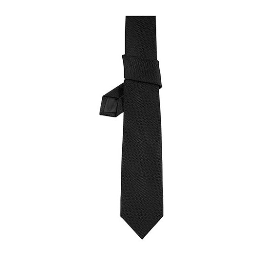 [1000402982] (03203) Plain Jacquard Tie [NB3203] (Deep Black)