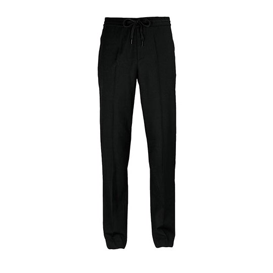 [1000402689] (03778) Men´s Elasticated Waist Suit Trousers Germain [NB3778] (34, Deep Black)