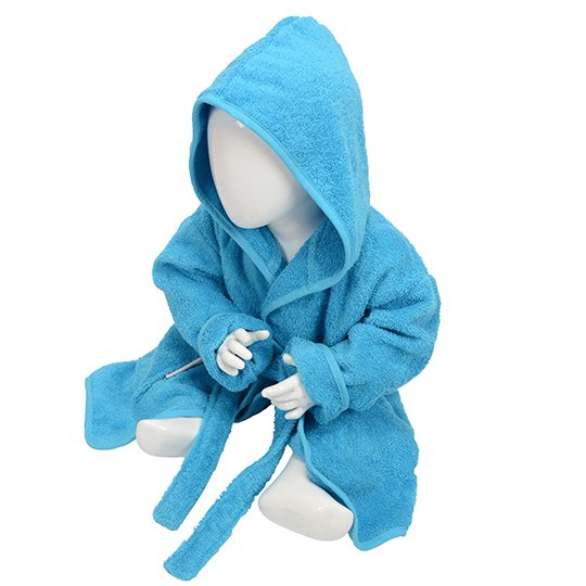 [1000204410] (022.50) Babiezz® Bathrobe With Hood [AR022] (68/74, Aqua Blue / Aqua Blue)