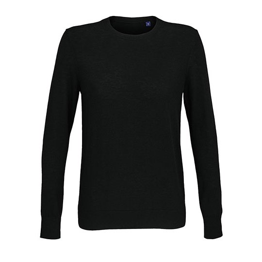 [1000402807] (03985) Women´s Round-Neck Sweater Stuart [NB3985] (S, Deep Black)