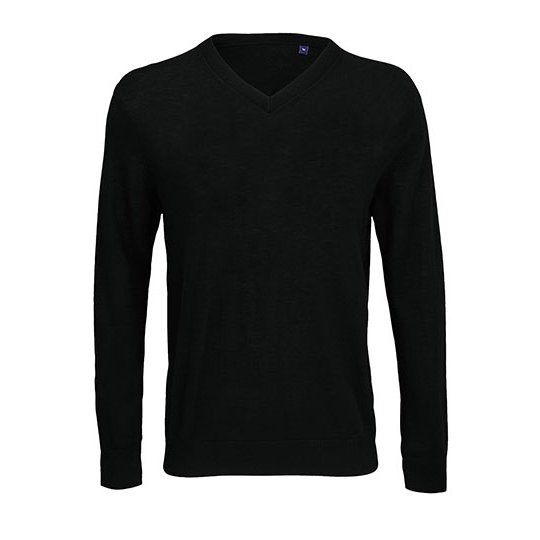 [1000402833] (03987) Men´s V-Neck Sweater Sullivan [NB3987] (S, Deep Black)