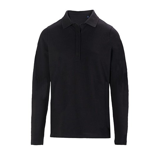 [1000403041] (04397) Women´s Long Sleeve Polo Shirt Owen [NB4397] (S, Deep Black)
