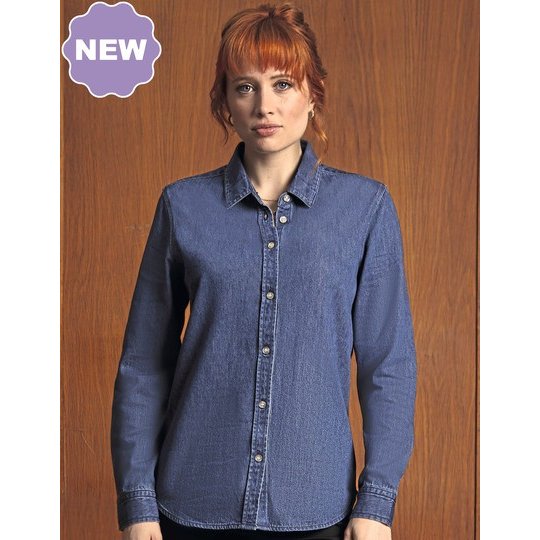 [1000419870] (04797) Women´s High-End Denim Shirt Bennett [NB4797] (S, Denim Brut)