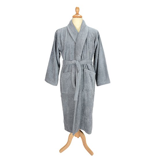 [1000019604] (025.50) Bathrobe Shawl Collar [AR025] (XS, Anthracite Grey)