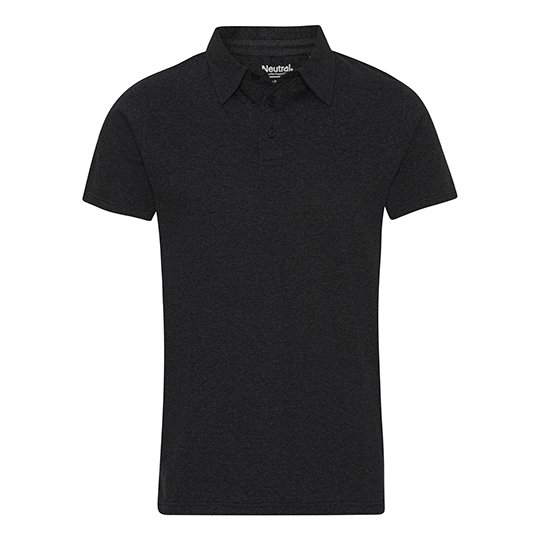 [1000345894] (C20090) Recycled Cotton Polo [NE20090] (XS, Black Melange)