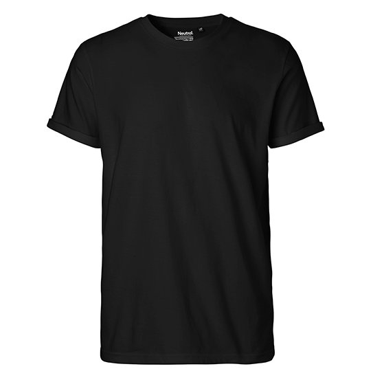 [1000211804] (O60012) Men´s Roll Up Sleeve T-Shirt [NE60012] (S, Black)