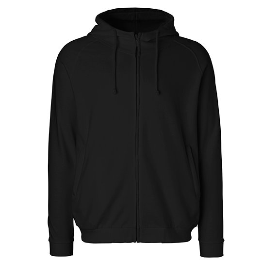 [1000212081] (O63401) Unisex Hoodie With Hidden Zip [NE63401] (XS, Black)