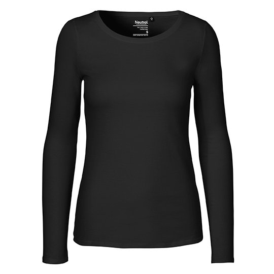 [1000133592] (O81050) Ladies´ Long Sleeve T-Shirt [NE81050] (XS, Black)