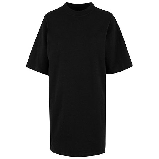 [1000413384] Ladies Heavy Oversized Tee Dress [NM046] (XS, Black)
