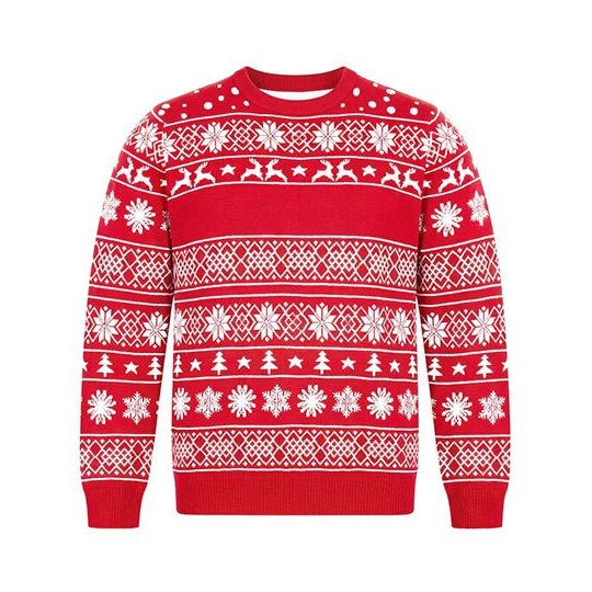 [1000428226] Christmas Sweater [NT5937] (XS, Red / White)
