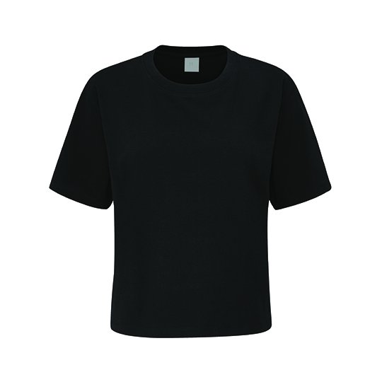[1000341271] (M198) Women's Cropped Heavy T [P198] (S, Black)