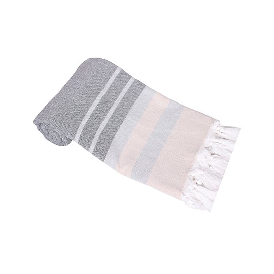 [1000408540] Hamamzz Towel Alicante [AR161] (Black / Grey / Sand)
