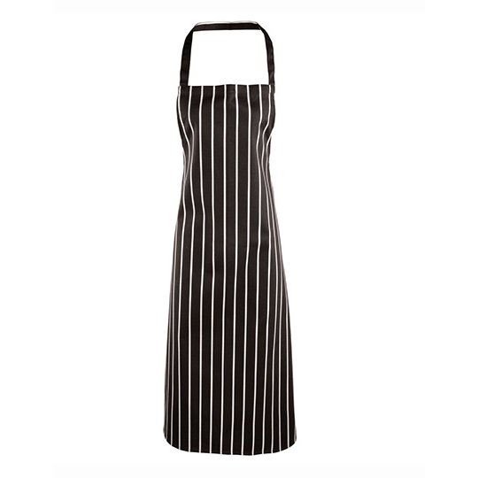 (PR110) Striped Bib Apron [PW110]