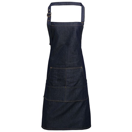 (PR126) Jeans Stitch Denim Bib Apron [PW126]
