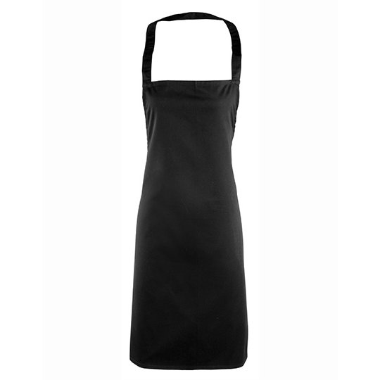 [1000143334] (PR165) Essential Bib Apron [PW165] (Black (ca. Pantone Black C))