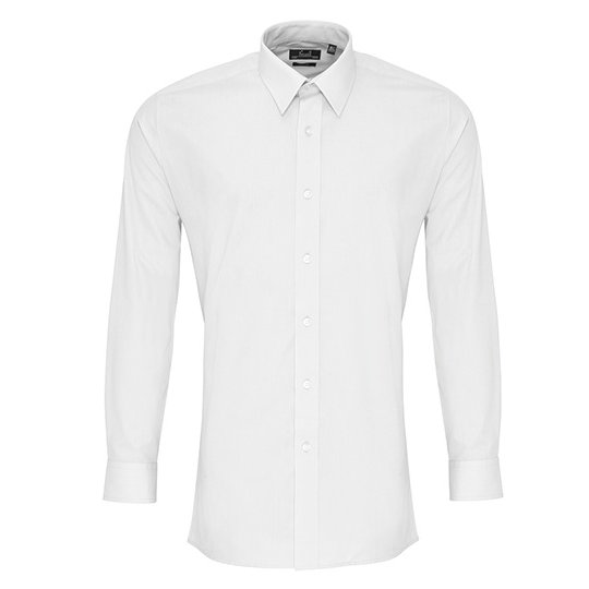 (PR204) Men´s Long Sleeve Fitted Poplin Shirt [PW204]