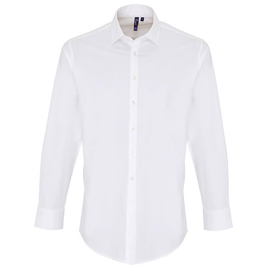 (PR244) Men´s Stretch Fit Poplin Long Sleeve Cotton Shirt [PW244]