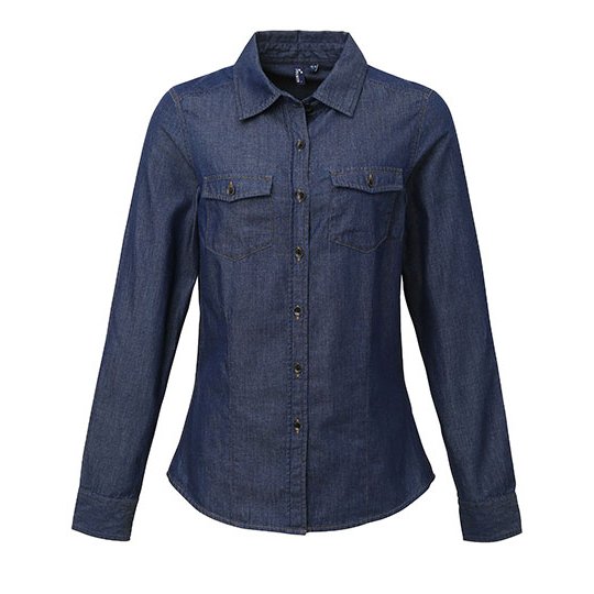 (PR322) Women´s Jeans Stitch Denim Shirt [PW322]