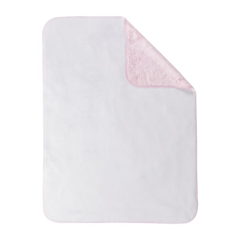 [1000404910] Babiezz® Fleece Blanket DeLuxe [ARS1728] (White / Light Pink)