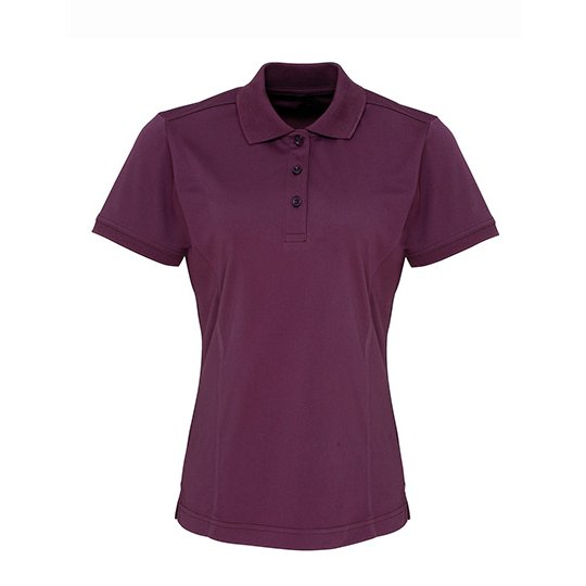 [1000145128] (PR616) Women´s Coolchecker® Piqué Polo [PW616] (XS, Aubergine (ca. Pantone 5115C))