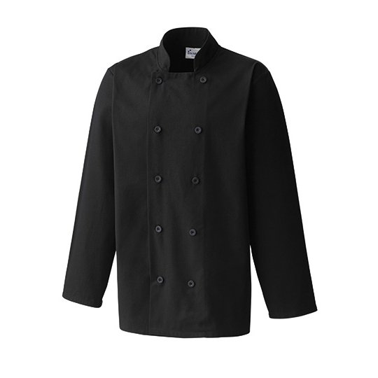 [1000145288] (PR657) Long Sleeve Chef´s Jacket [PW657] (XS, Black (ca. Pantone Black C))