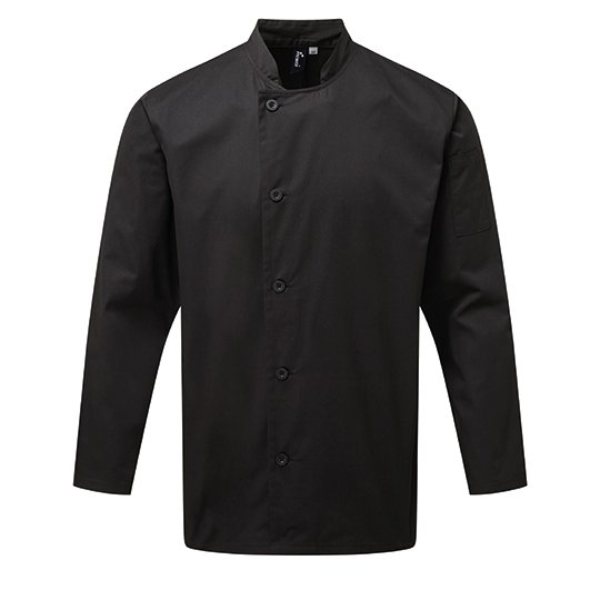 [1000296489] (PR901) Essential Long Sleeve Chef´s Jacket [PW901] (XS, Black (ca. Pantone Black C))