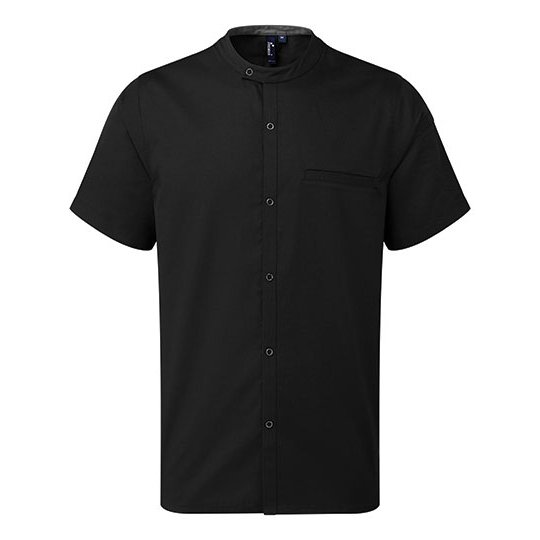 [1000361587] (PR904) Chef´s Recycled Short Sleeve Shirt [PW904] (XS, Black)