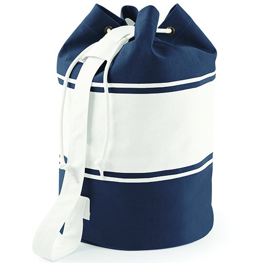 [1000146088] Canvas Duffle [QD27] (Navy / Off White)