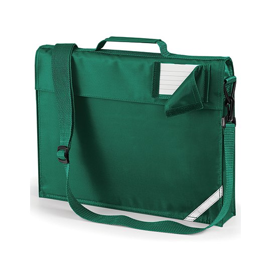 [1000146127] Junior Book Bag With Strap [QD457] (Bottle Green)