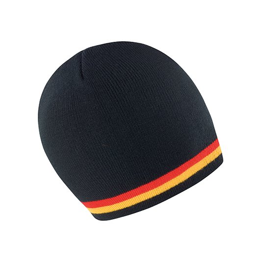 [1000146601] (R368X) National Beanie [RC368] (Black / Red / Gold)