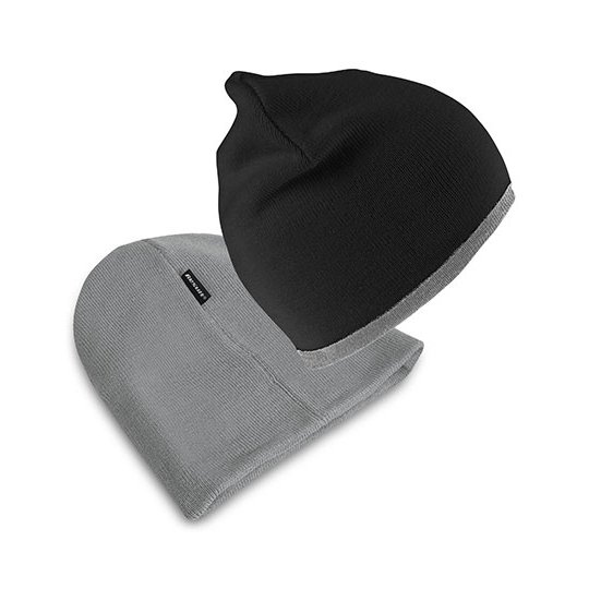 (RC046X) Soft Feel Cuffless Reversible Beanie