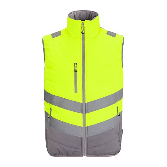 [1000410196] (TRB202) Hi-Vis 2-Tone Thermal Baffle Bodywarmer [RG20200] (S, Yellow)