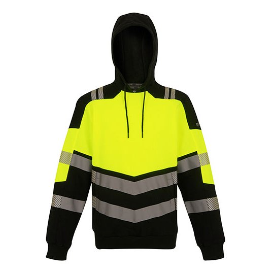 [1000405660] (TRF780) Hi-Vis X-Pro Hoodie (Class 2) [RG780] (S, Black / Yellow)