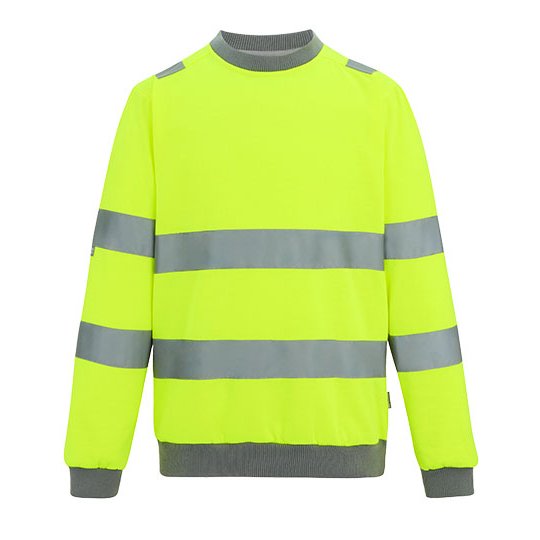 [1000410210] (TRF813) Hi-Vis Pro Contract Crew Neck Sweatshirt [RG8130] (S, Yellow)
