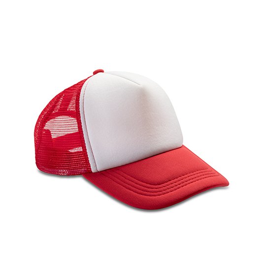 [1000289197] (RC089X) Detroit ½ Mesh Truckers Cap [RH089] (Red / White)