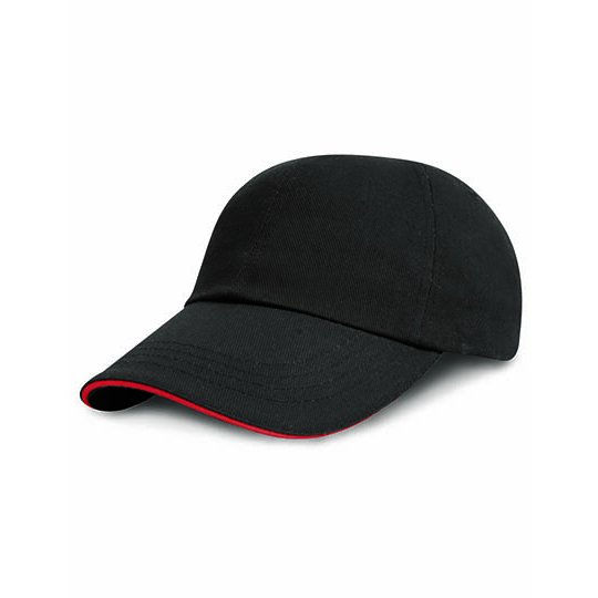 [1000154596] (RC024XP) Heavy Brushed Cotton Cap [RH24P] (Black / Red)
