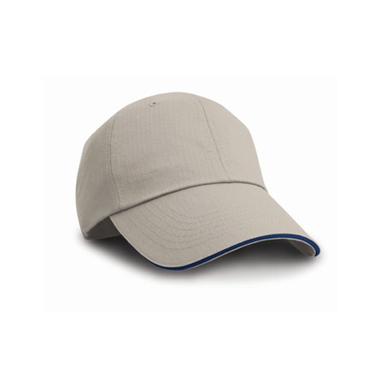 (RC038X) Herringbone Cap With Sandwich Peak