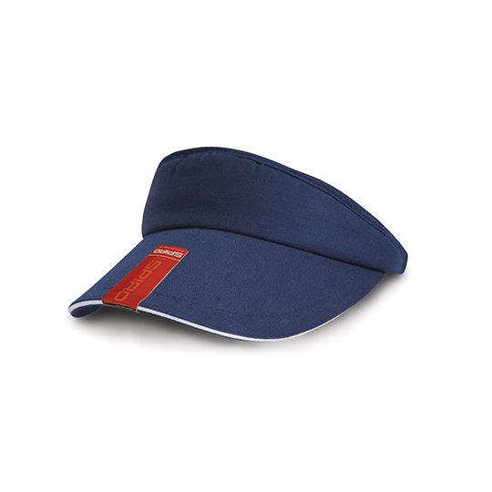 [1000154638] (RC048X) Herringbone Sun Visor With Sandwich Peak [RH48] (Navy / White)