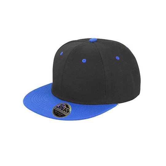 [1000154840] (RC082X) Bronx Original Flat Peak Snapback Dual Colour Cap [RH82] (Black / Azure)