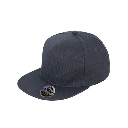 [1000154846] (RC083X) Bronx Original Flat Peak Snapback Cap [RH83] (Black)