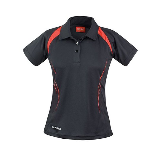 [1000156443] (S177F) Women´s Team Spirit Polo [RT177F] (XS (34), Black / Red)