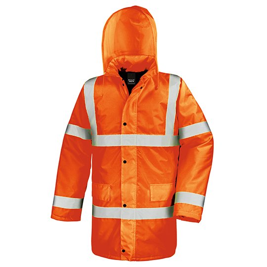 [1000157629] (R218X) High Vis Motorway Coat [RT218X] (S, Fluorescent Orange)