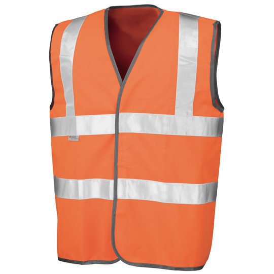 [1000157655] (R021X) Safety Hi-Vis Vest Using 3M™ [RT21A] (S/M, Fluorescent Orange)